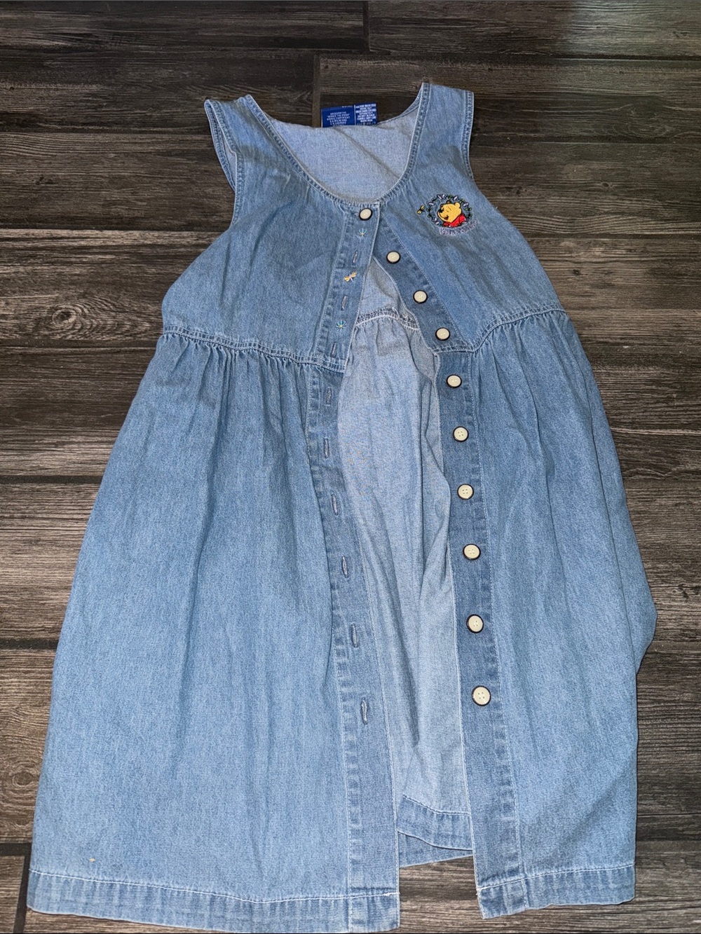 Disney Winnie the Pooh vintage dress denim 1990s small